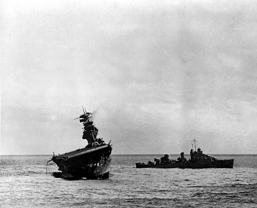 WWII USS YORKTOWN BATTLE MIDWAY